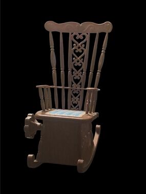vintage Sears Exclusive Musical Rocking Chair made by Tomy in the 1970s for doll